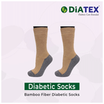 Diatex Bamboo Fiber Diabetic Socks XL Beige with Grey