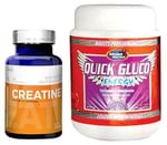 Advance Nutratech Combo Pack of Creatine Monohydrate Unflavored 100gm and Quick Gluco Energy 1kg Orange