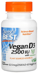 Doctor's Best Vegan D3 2500IU Veggie Caps | Plant-Sourced Vitamin D