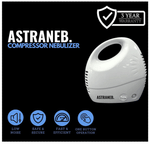 Astraneb Compressor Nebulizer | Storage Compartment with 2 Masks & 4 filters | 3 Years Warranty