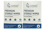 Cliniqo Normal Saline Premium Sterile Wipes (20 Each) | Eye Wipes