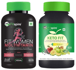 Fitspire Combo Pack of Fit Women Multivitamin 60 Tablets and Keto Fit 60 Capsules
