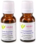 Aruba Essentials Combo Pack of Peppermint Oil and Evening Primrose Oil (15ml Each)