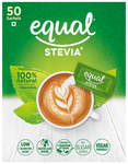 Equal Stevia Low Calorie Sweetener Sachet (50 Each)
