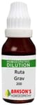 Bakson's Homoeopathy Ruta Grav Dilution 200 CH