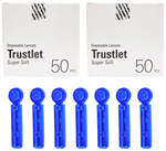 Arkray 99ED102 Trustlet Disposable Sterile Lancets for Blood Glucose Monitor (Only Lancets)