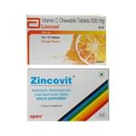 Combo Pack of Zincovit Tablet & Limcee Chewable Tablet Orange (15 Each)
