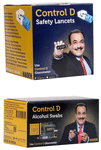 Control D Combo Pack of 100 Alcohol Swabs & 100 Safety Lancets