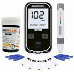 Ambitech Elizy Blood Glucometer Kit with 25 Strips & 25 Lancets