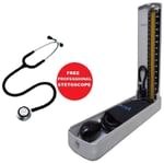 AccuSure Mercury Sphygmomanometer with Free Professional Stethoscope
