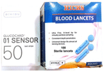 Arkray and Hicks Combo Pack of 50 Test Strips and 100 Lancets