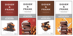 Didier & Frank Roasted Dark Almond, Crunchy Dark Hazelnut, Milk Roasted Almond & Milky Crunchy Hazelnut Chocolate (50gm Each)
