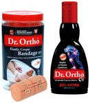 Dr Ortho Combo of Pain Relief Oil 120ml & Crepe Bandage (10X4)