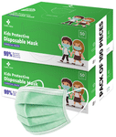 Care View Kids 4 Ply Protective Disposable Surgical Face Mask Green
