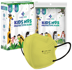 Care View Kids N95 Face Mask with 5 Layered Filtration DRDO SITRA BIS ISI Certified Mask Yellow