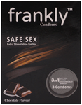 Frankly Dotted Ribbed Anatomically Shaped Condom Chocolate