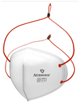 Aerogrid FFP2 BIS Certified 5 Layer N95 Mask White with Adjustable Red Head loop