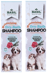 Basil Moisturizing Dry Bath Shampoo Enriched with Geranium & Rosemary Extract (150ml Each)