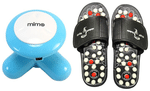 Dominion Care Combo Pack of Accu Paduka Accupressure Massage Slipper & Mimo Massager