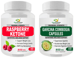Fitness Prime Combo Pack of Maximum Strength Raspberry Ketone Nutrition & Wellness Support Capsule & Maximum Strength Garcina Combogia Nutritional Wellness Support 800mg Capsule (60 Each)