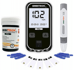 Ambitech Elizy Blood Glucometer Kit with 50 Strips & 50 Lancets