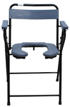 Fidelis Healthcare CC1 Portable Foldable Commode Chair & Bathing Chair with Armrest and Backrest with Pot U Shape