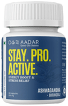 Aadar Stay. Pro. Active. 500mg Capsule Ashwagandha+Bhringraj (60 Each)