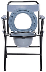 Fidelis Healthcare CC2 Portable Foldable Commode Chair & Bathing Chair with Armrest and Backrest with Pot O Shape