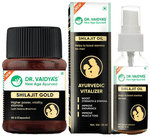 Dr. Vaidya's Combo Pack of Shilajit Gold Capsule (30) and  Shilajit OIl (25ml)