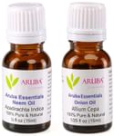Aruba Essentials Combo Pack of Neem Oil and Onion Oil (15ml Each)