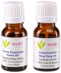 Aruba Essentials Combo Pack of Neem Oil and Ylang Ylang Oil (15ml Each)