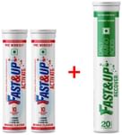 Fast&Up Combo Pack of Recover (20) & 2 Pack of Activate (10) Effervescent Tablet