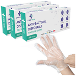 Care View Anti-Bacterial Disposable Poly Hand Glove (200 Each) Transparent