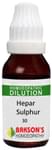 Bakson's Homoeopathy Hepar Sulphur Dilution 30 CH