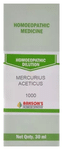 Bakson's Homoeopathy  Mercurius Aceticus Dilution 1000 CH