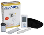 AccuSure Gold Blood Glucose Monitoring System Glucometer with 25 Test Strips