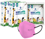 Care View Kids N95 Face Mask with 5 Layered Filtration DRDO SITRA BIS ISI Certified Mask Pink