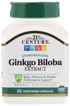 21st Century Ginkgo Biloba Extract Vegetarian Capsules
