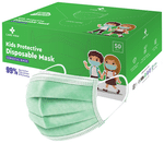 Care View Kids 4 Ply Protective Disposable Surgical Face Mask Green