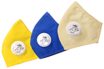 Advind Healthcare Smog Guard N95 Kids Mask with One Valve XS 3-5 Years Yellow, Blue & Beige