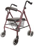 EASYCARE EC9141L Folding Rollator (Capacity 75kg) Black