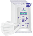 Care View 3 Ply Premium Disposable Protective Surgical Face Mask with Ear Loops White