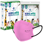 Care View Kids N95 Face Mask with 5 Layered Filtration DRDO SITRA BIS ISI Certified Mask Pink