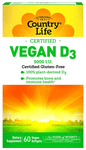 Country Life Vitamin D3 5000IU Vegan Softgel