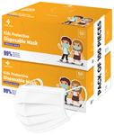 Care View Kids 4 Ply Protective Disposable Surgical Face Mask White