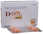 D-Sol 60K Vitamin D3 Chewable Tablet Sugar Free Orange