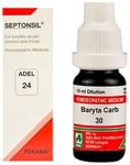 ADEL Anti Tonsilitis Combo Pack of ADEL 24 Septonsil Drop 20ml & Baryta Carb Dilution 30CH 10ml