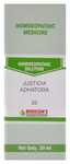 Bakson's Homoeopathy Dilution Justicia Adhatoda 30