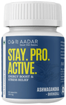 Aadar Stay. Pro. Active. 500mg Capsule Ashwagandha+Bhringraj (60 Each)