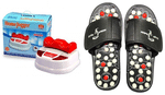Dominion Care Combo Pack of Accu Paduka Accupressure Massage Slipper and Home Jogger
